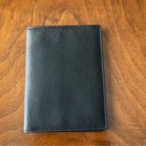 Coach Black Pebble Leather Passport. Perfect to carry passport/travel docs!